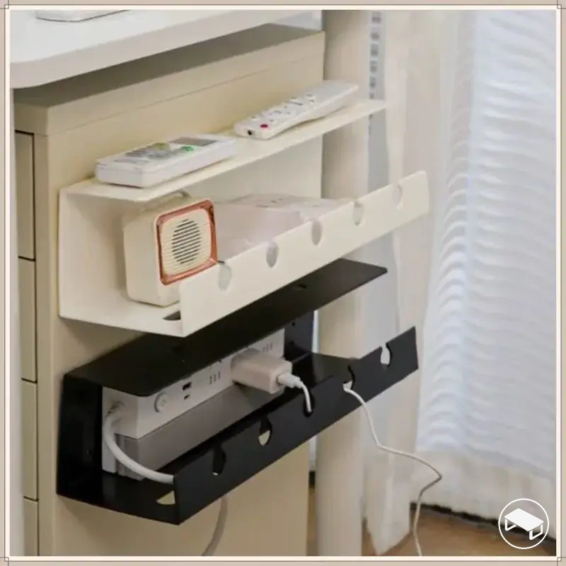 Under-desk cable management tray with no-drill clamp mounting