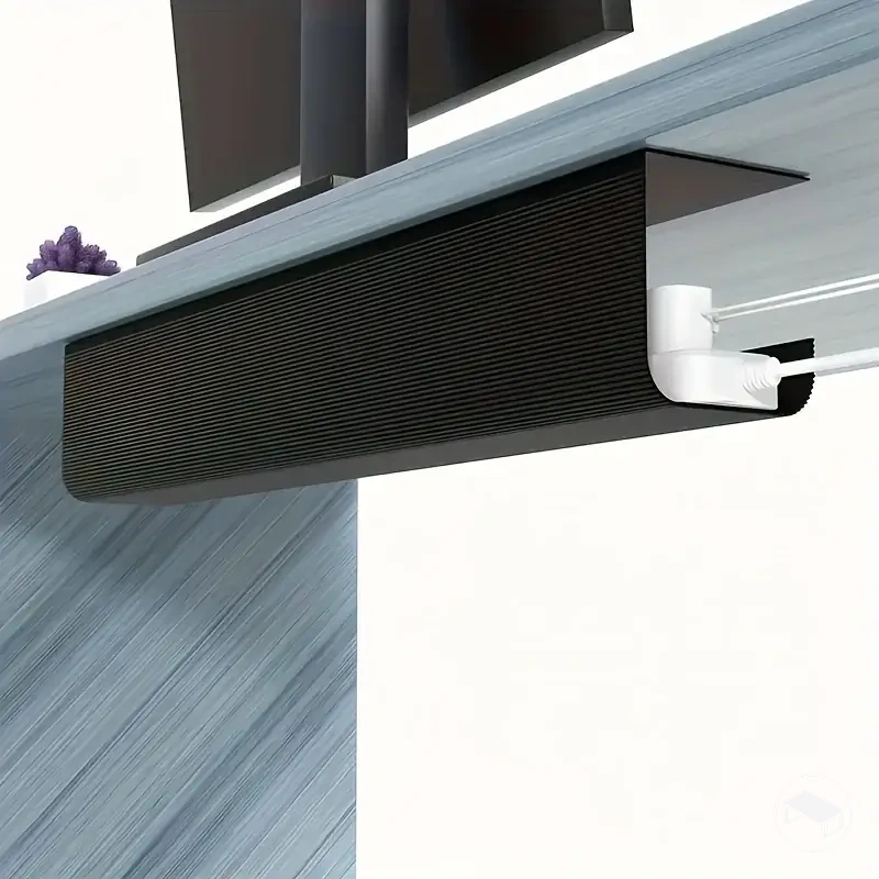 Panier de rangement des câbles de 40 cm sous le bureau avec fixation autocollante sans vis