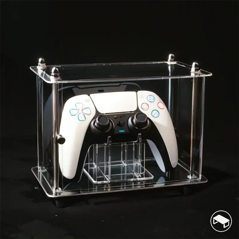 Vitrine en acrylique avec protection antipoussière pour manette de jeu